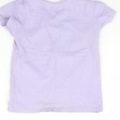 Primark Girls Purple   Basic T-Shirt Size 24 Months  - Unicorn
