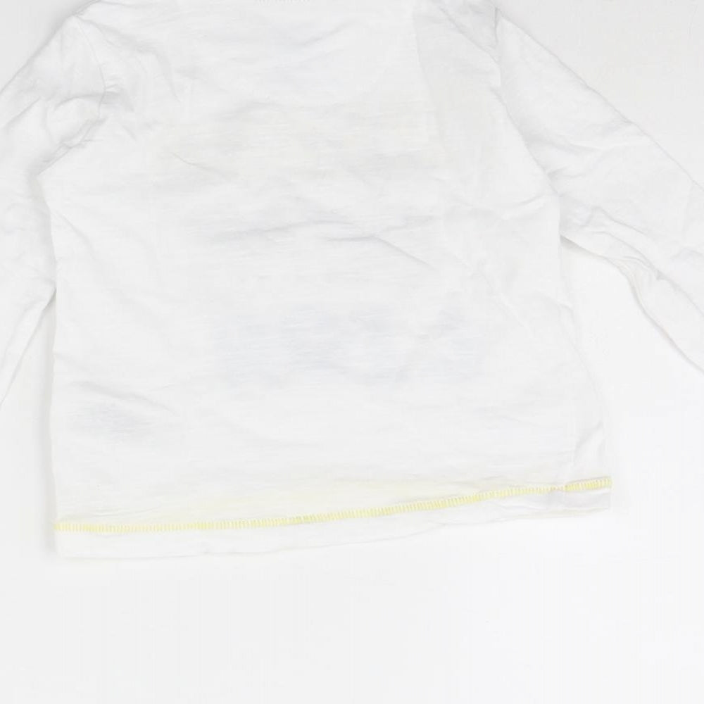 Mothercare Girls White   Basic T-Shirt Size 9-12 Months  - Animal