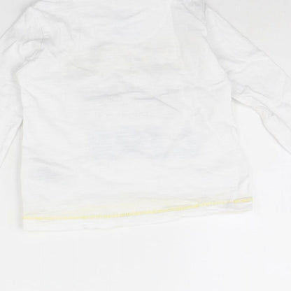 Mothercare Girls White   Basic T-Shirt Size 9-12 Months  - Animal