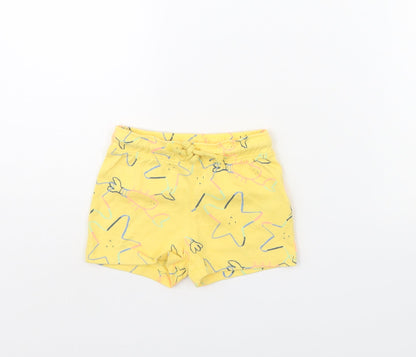 M&S Baby Yellow Spotted  Cropped Trousers Size 9 Months  - sea life