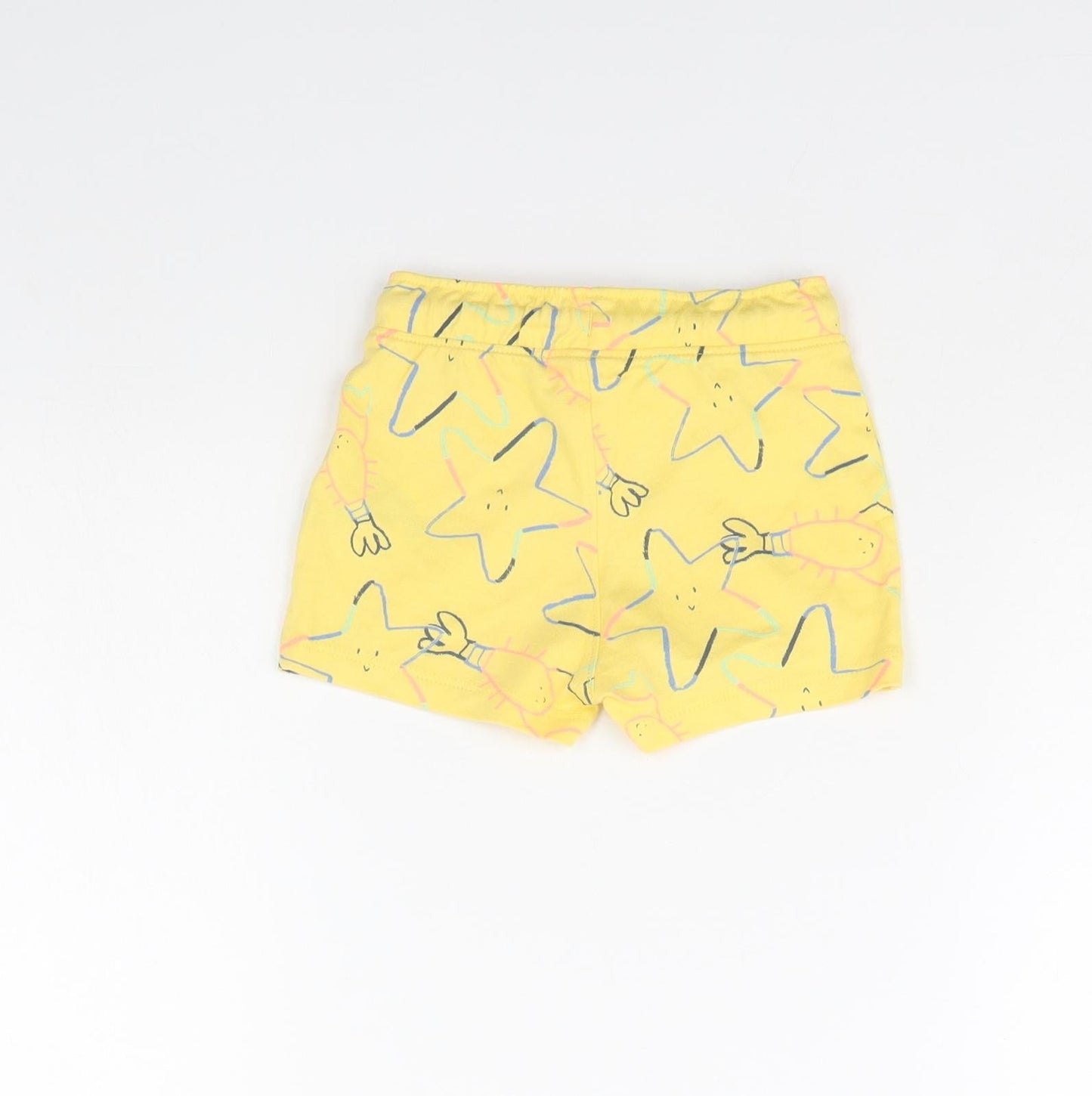 M&S Baby Yellow Spotted  Cropped Trousers Size 9 Months  - sea life