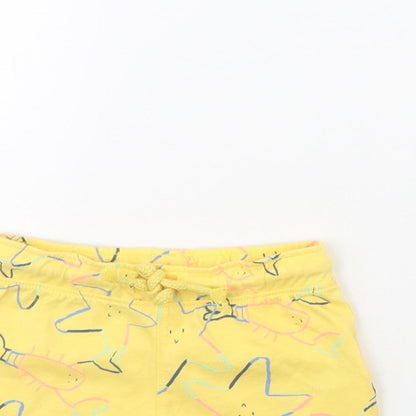 M&S Baby Yellow Spotted  Cropped Trousers Size 9 Months  - sea life