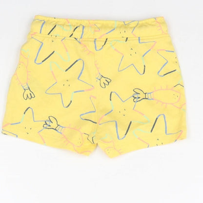 M&S Baby Yellow Spotted  Cropped Trousers Size 9 Months  - sea life