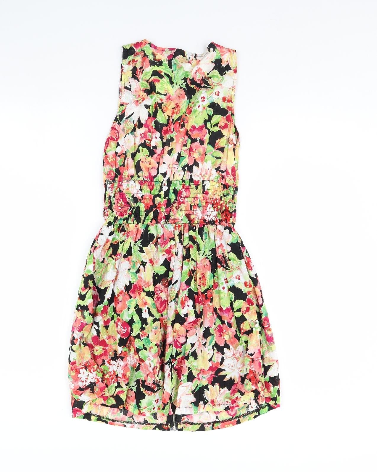 Apricot Womens Black Floral  Mini  Size S