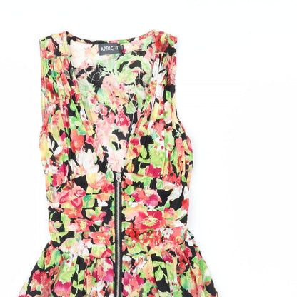 Apricot Womens Black Floral  Mini  Size S