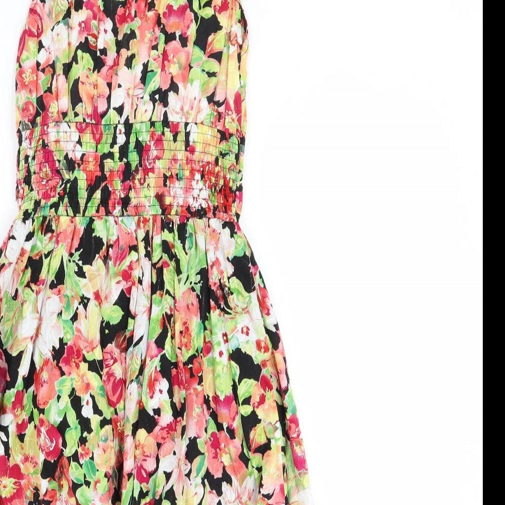 Apricot Womens Black Floral  Mini  Size S