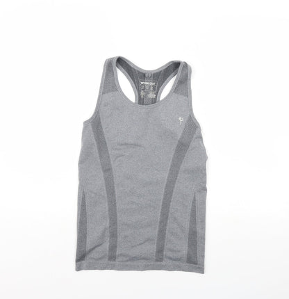 Workout Womens Grey   Basic Tank Size 10