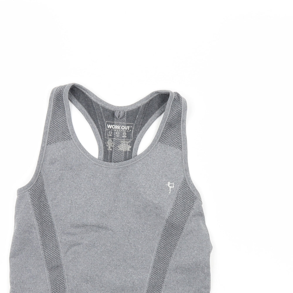 Workout Womens Grey   Basic Tank Size 10