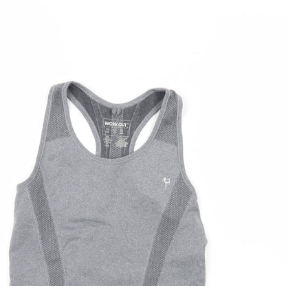 Workout Womens Grey   Basic Tank Size 10