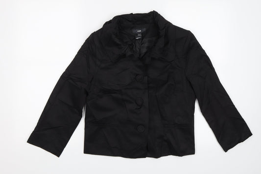 Womens UK Size 12 H&M Black Jacket