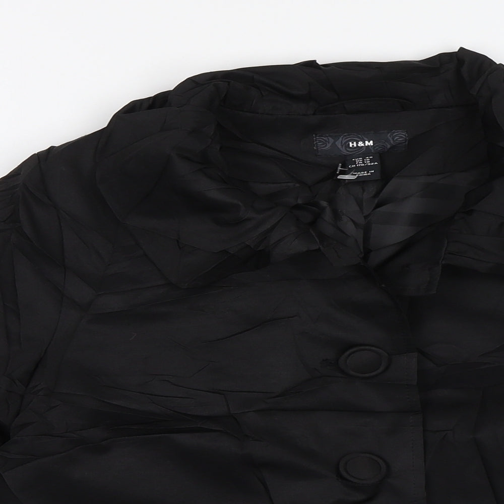 Womens UK Size 12 H&M Black Jacket