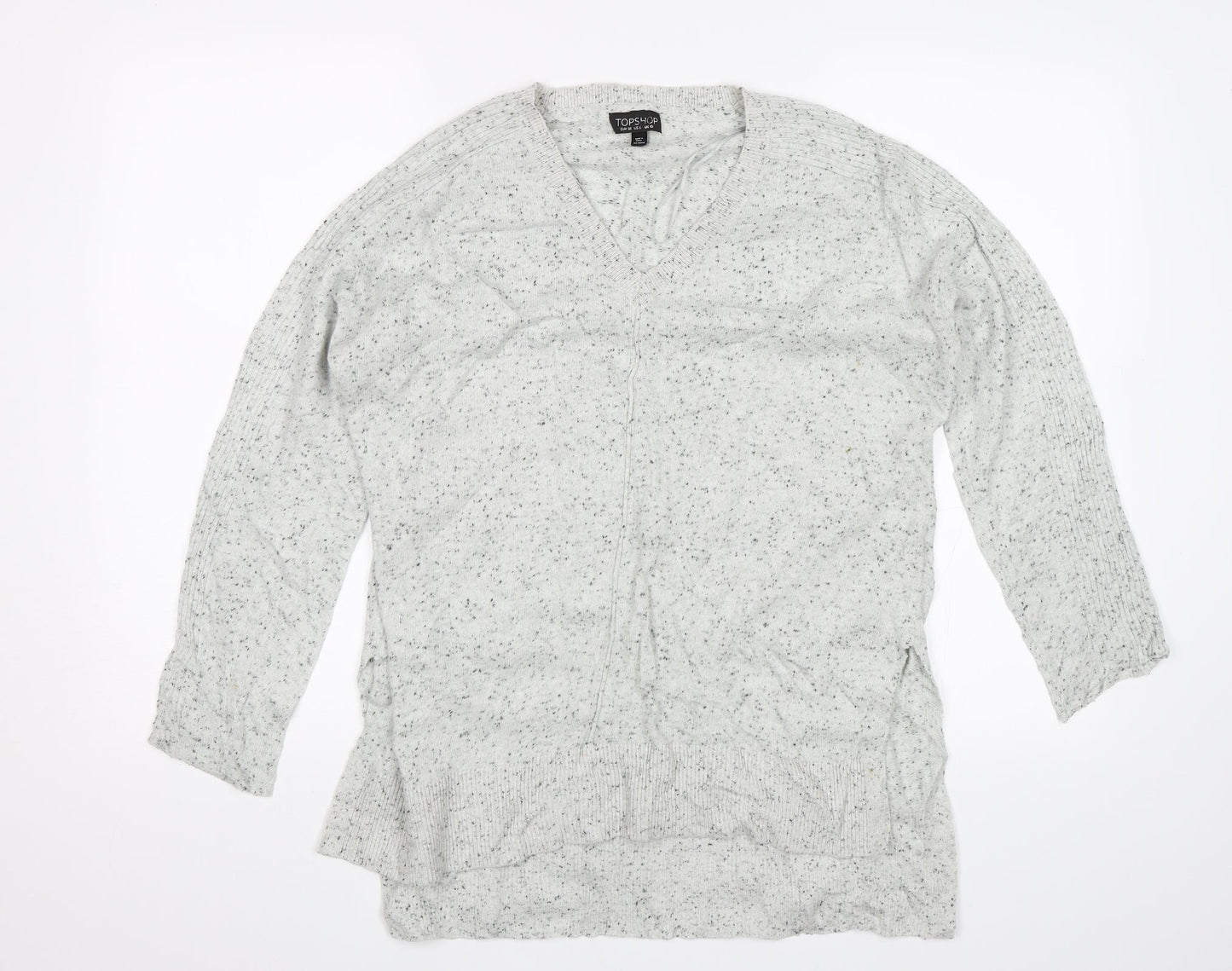 Womens UK Size 10 Topshop Grey Pullover Jumper