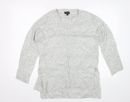 Womens UK Size 10 Topshop Grey Pullover Jumper