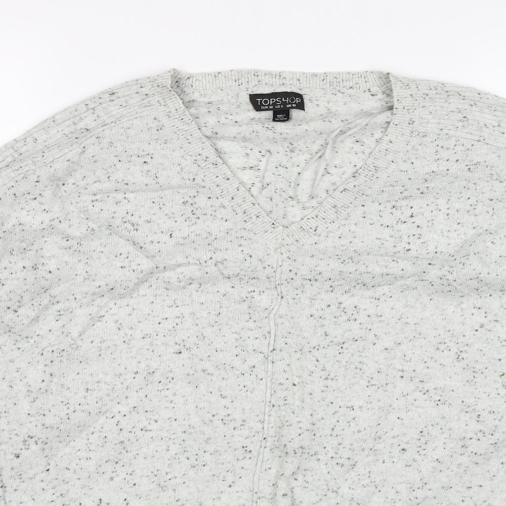 Womens UK Size 10 Topshop Grey Pullover Jumper
