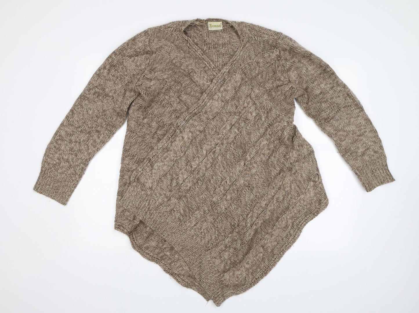 Womens UK Size S Roman Originals Brown Cardigan Jumper