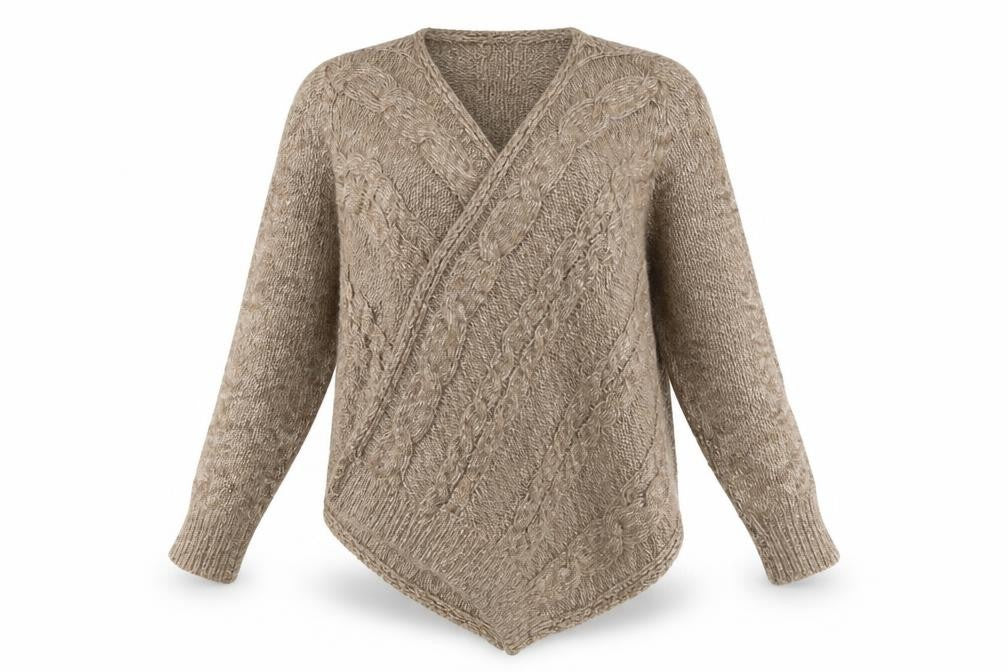 Front view of Roman Originals women’s brown cardigan jumper, size S