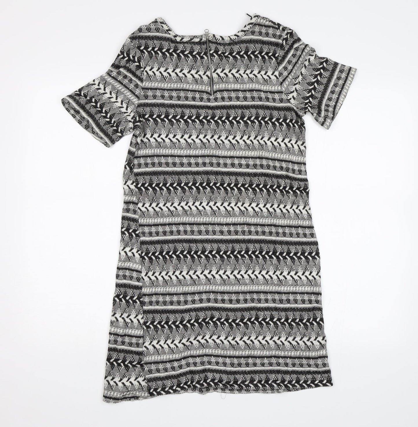 Atmosphere Womens Black Geometric  Sheath  Size 8