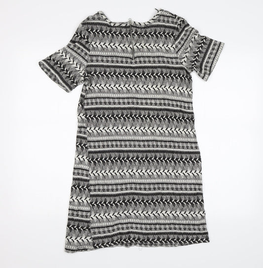 Atmosphere Womens Black Geometric  Sheath  Size 8