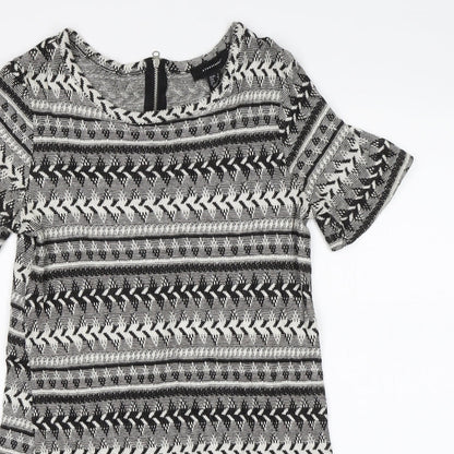 Atmosphere Womens Black Geometric  Sheath  Size 8