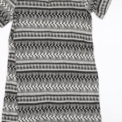 Atmosphere Womens Black Geometric  Sheath  Size 8