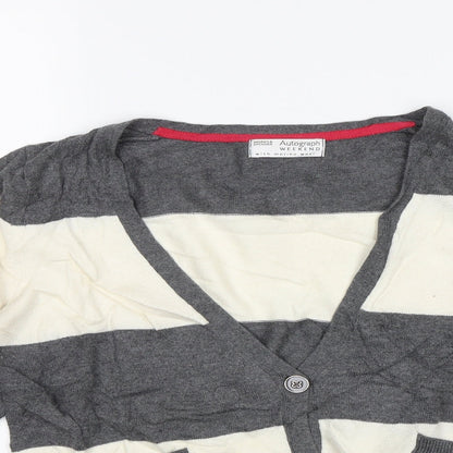 Womens UK Size 12 Marks and Spencer Grey Cardigan Jumper
