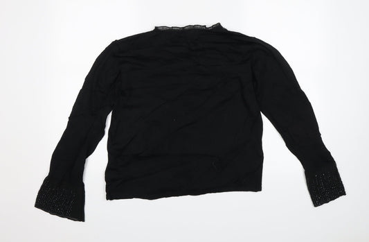 Klass Collection Womens Black   Basic Blouse Size L