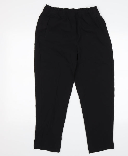 Womens UK Size 8 H&M Regular Fit Dress Pants Black Trousers