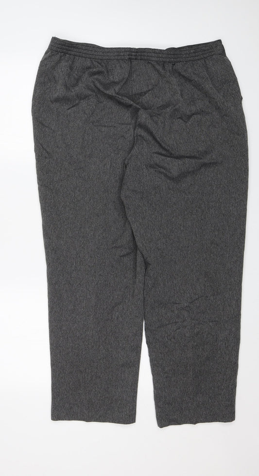 BM Womens Grey   Dress Pants Trousers Size 18 L25 in