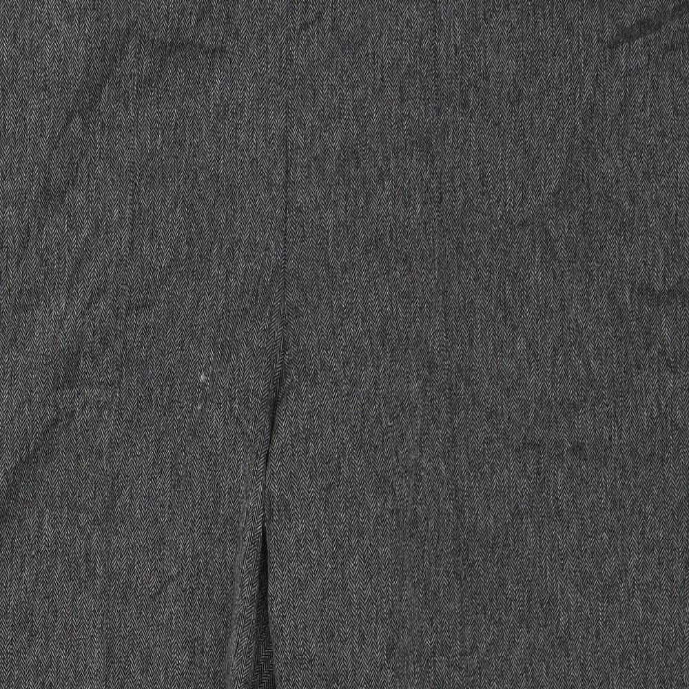 Womens UK Size 18 BM Regular Fit Dress Pants Grey Trousers