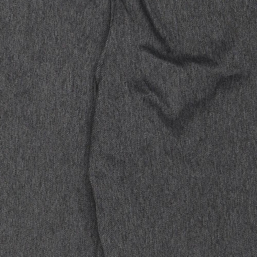 Womens UK Size 18 BM Regular Fit Dress Pants Grey Trousers