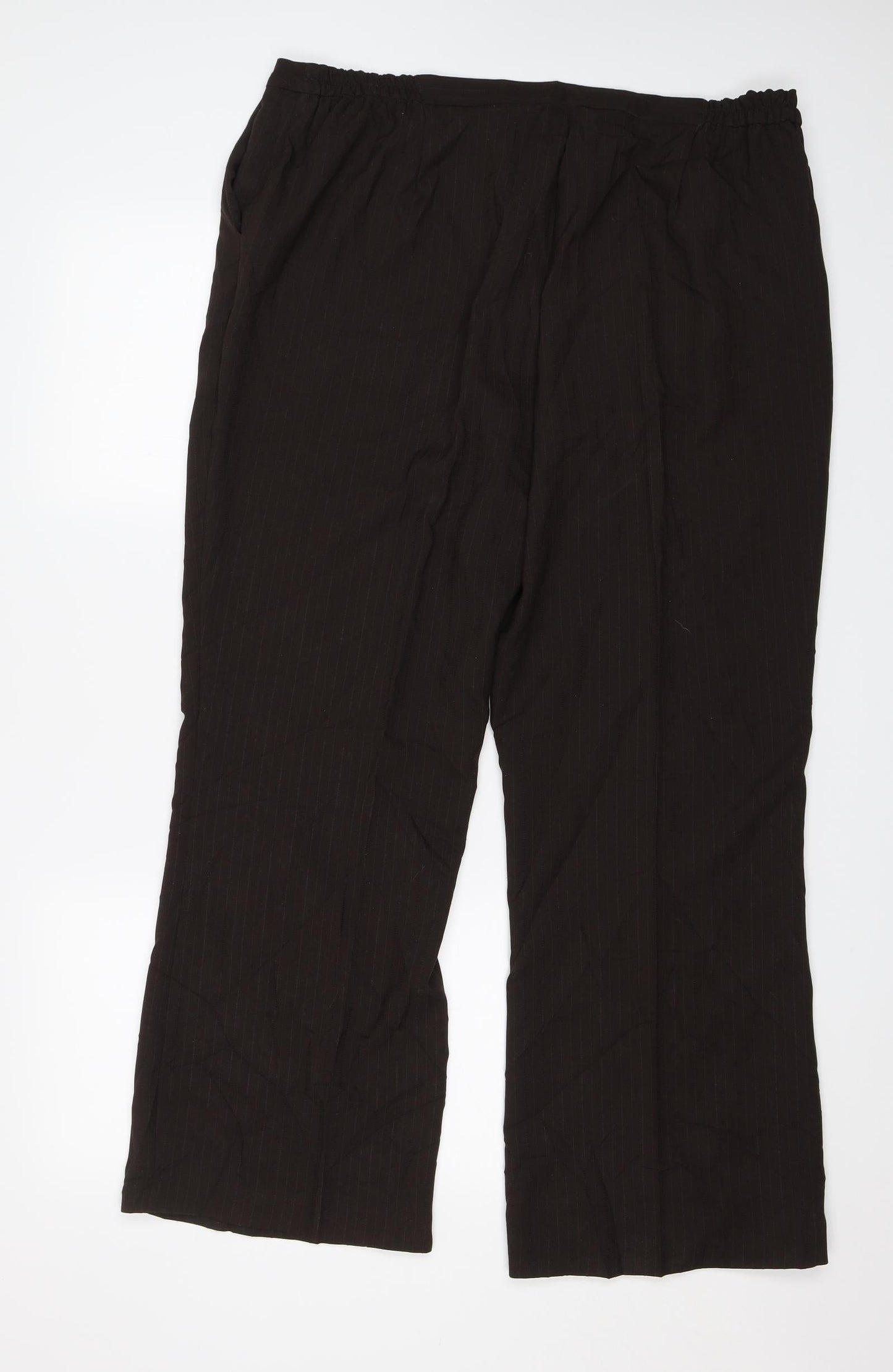 BM Womens Brown Striped  Trousers  Size 18 L25 in