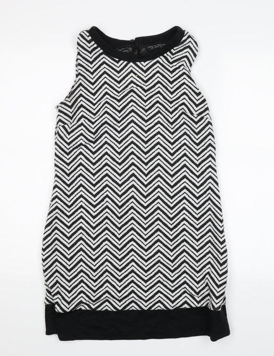 Dorothy Perkins Womens Black Geometric  Shift  Size 10