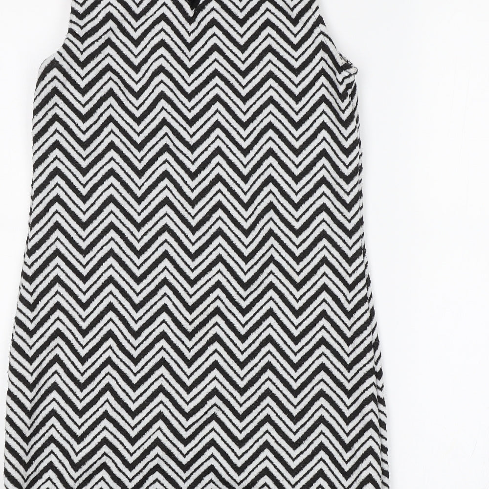 Dorothy Perkins Womens Black Geometric  Shift  Size 10