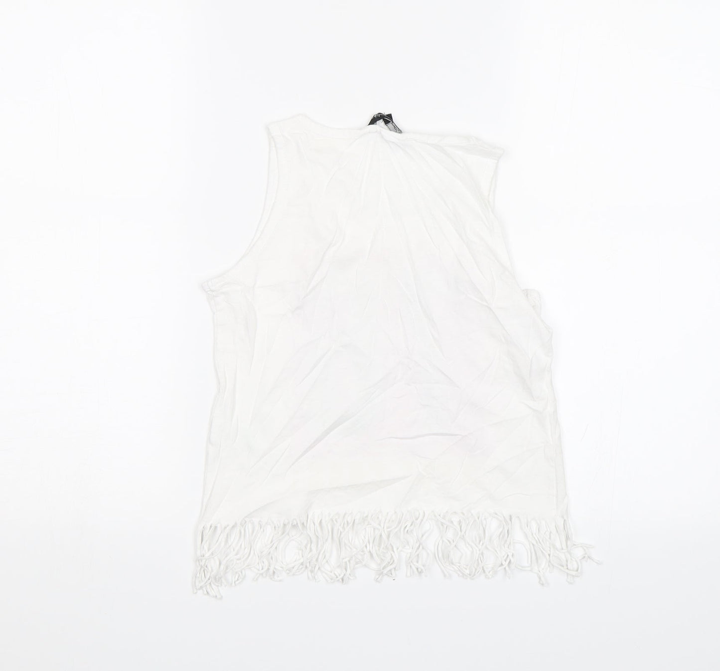 Candy Couture Girls White   Basic Tank Size 10-11 Years  - West Coast