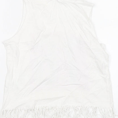 Candy Couture Girls White   Basic Tank Size 10-11 Years  - West Coast