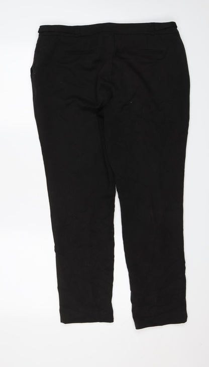 Womens UK Size 14 F&F Regular Fit Dress Pants Black Trousers
