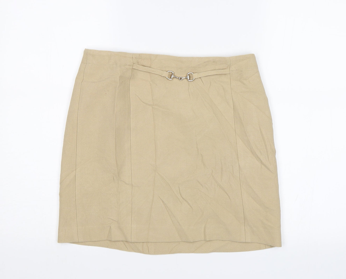 H&M Womens Beige   Mini Skirt Size 10