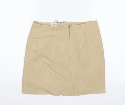 H&M Womens Beige   Mini Skirt Size 10