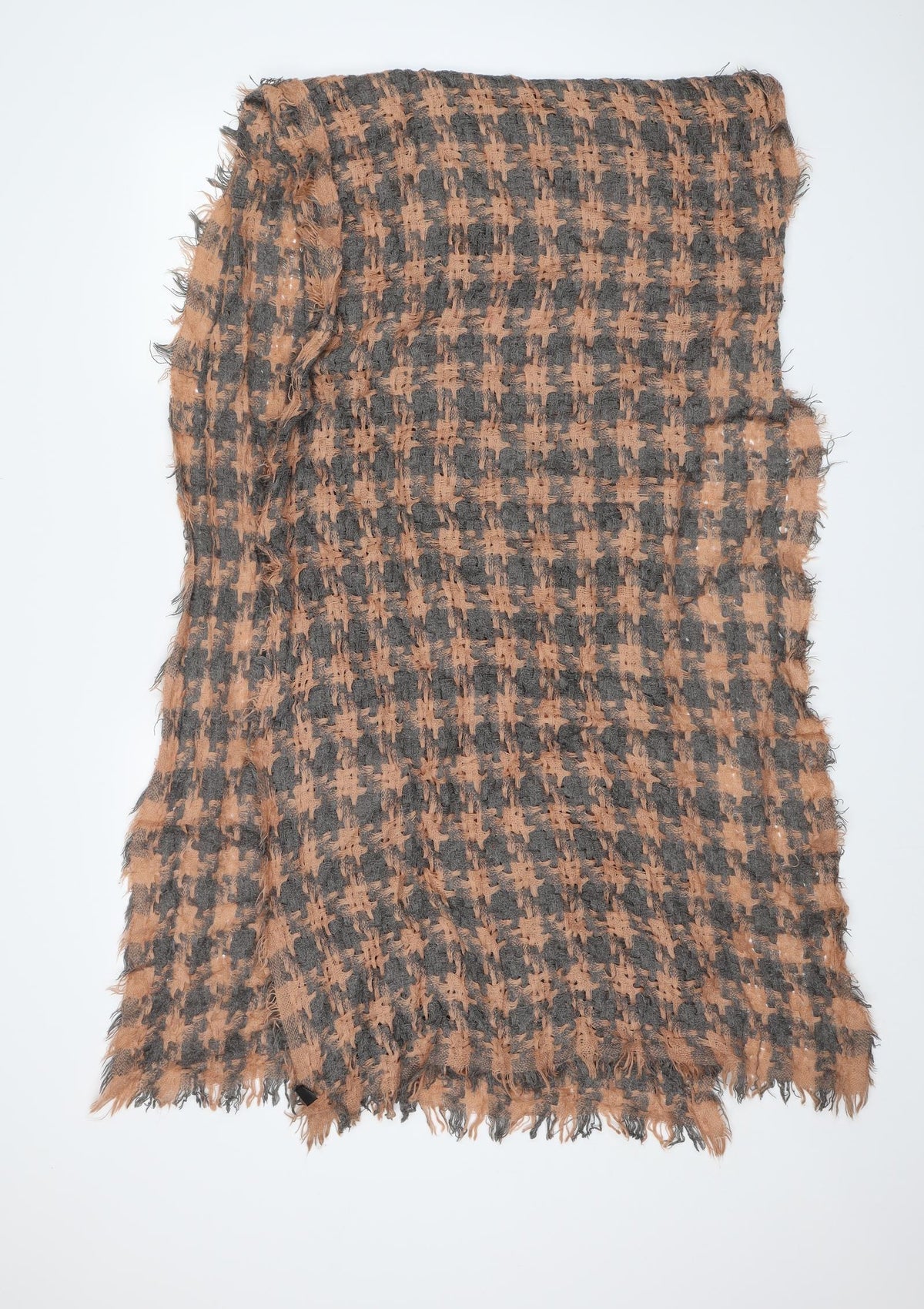 Front view of Preworn unisex orange scarf