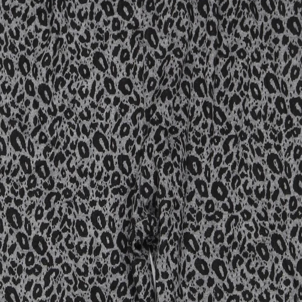 George Womens Grey Animal Print  Trousers  Size 14 L22 in