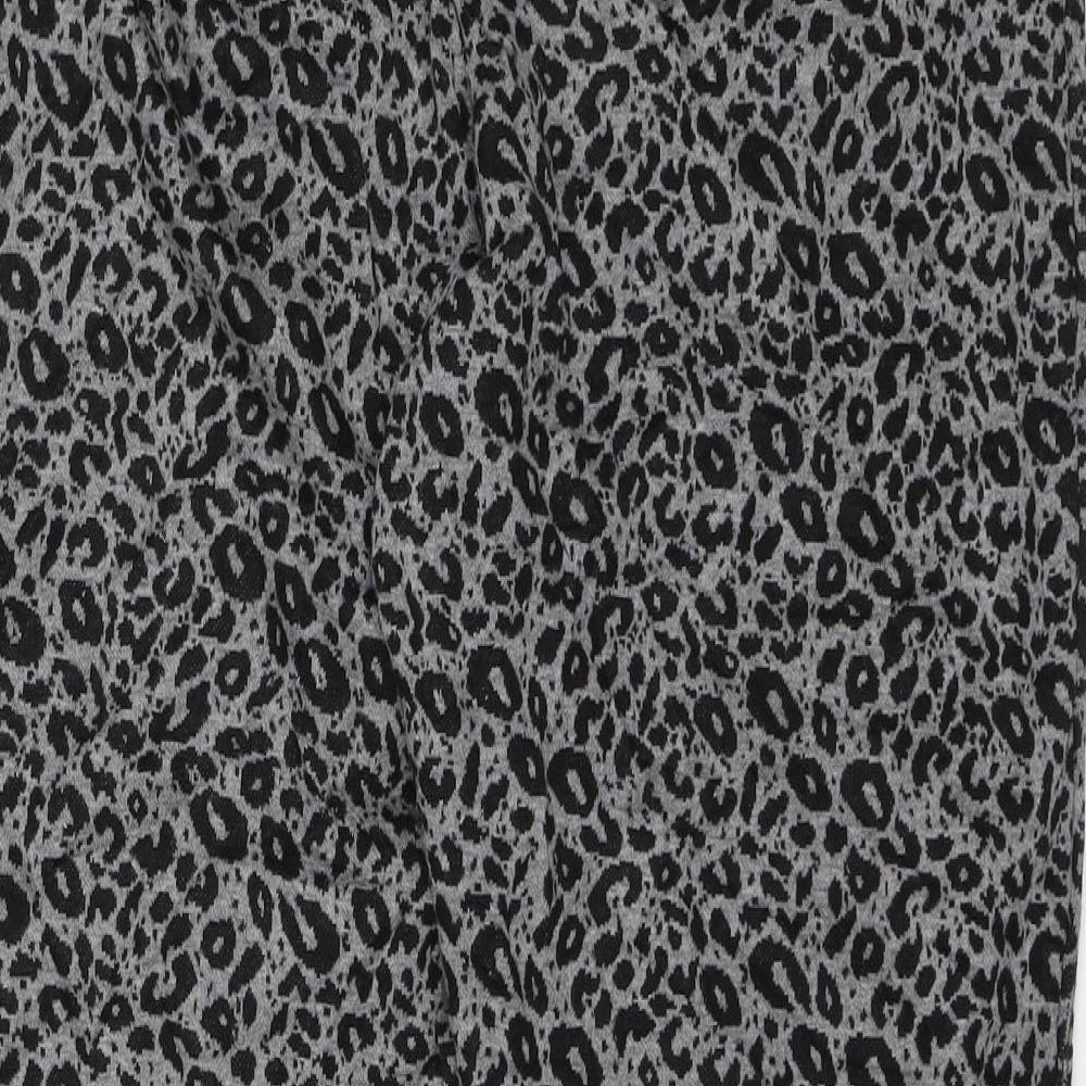 George Womens Grey Animal Print  Trousers  Size 14 L22 in