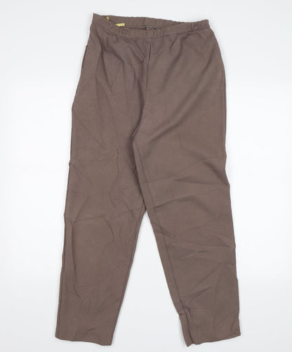 Womens UK Size 18 C&A Regular Fit  Brown Trousers