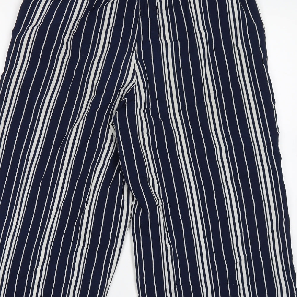 Select Womens Blue Striped  Cut-Off Shorts Size 8