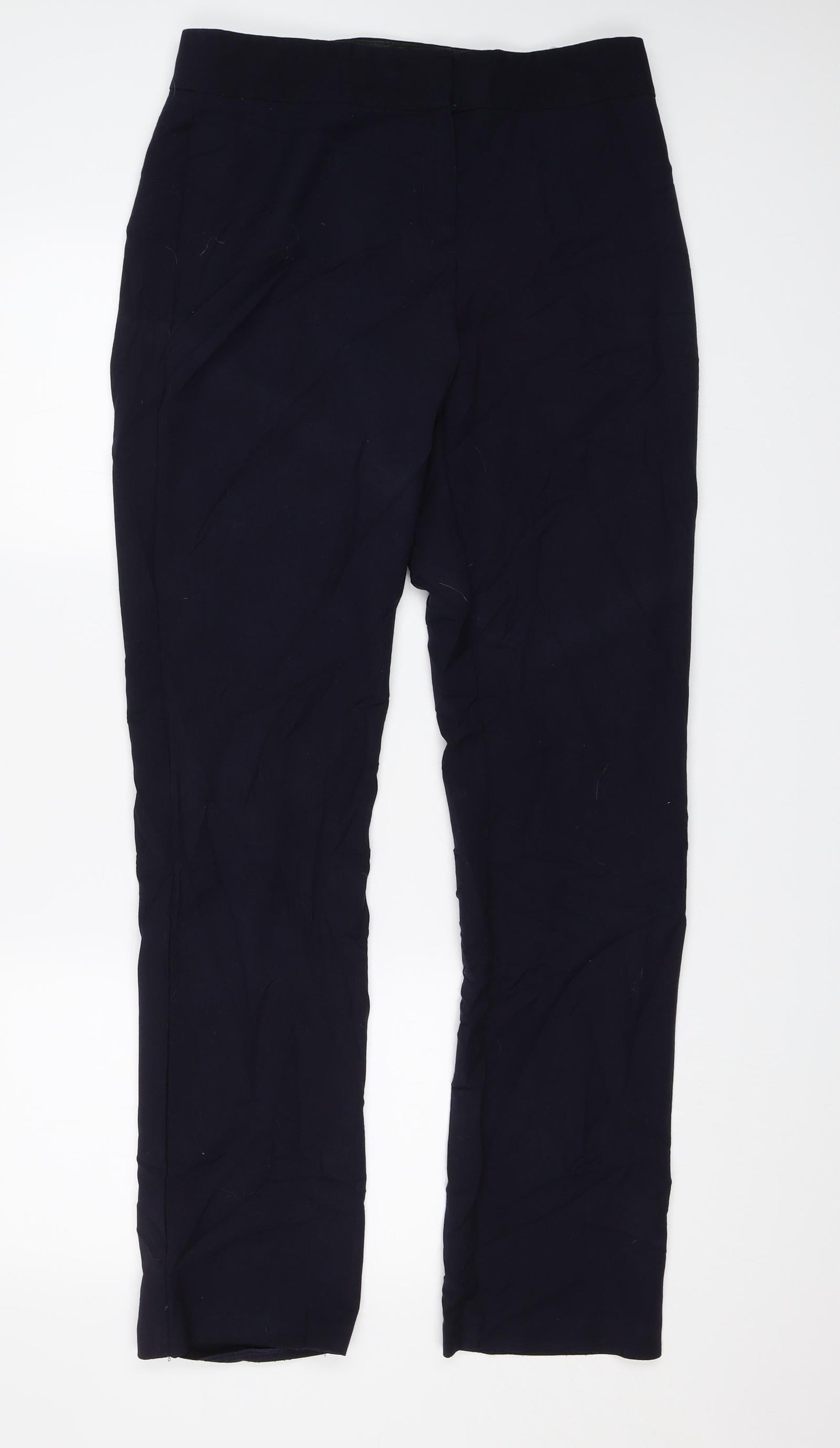 Womens UK Size 12 M&S Regular Fit Dress Pants Blue Trousers