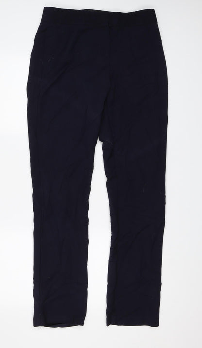 Womens UK Size 12 M&S Regular Fit Dress Pants Blue Trousers