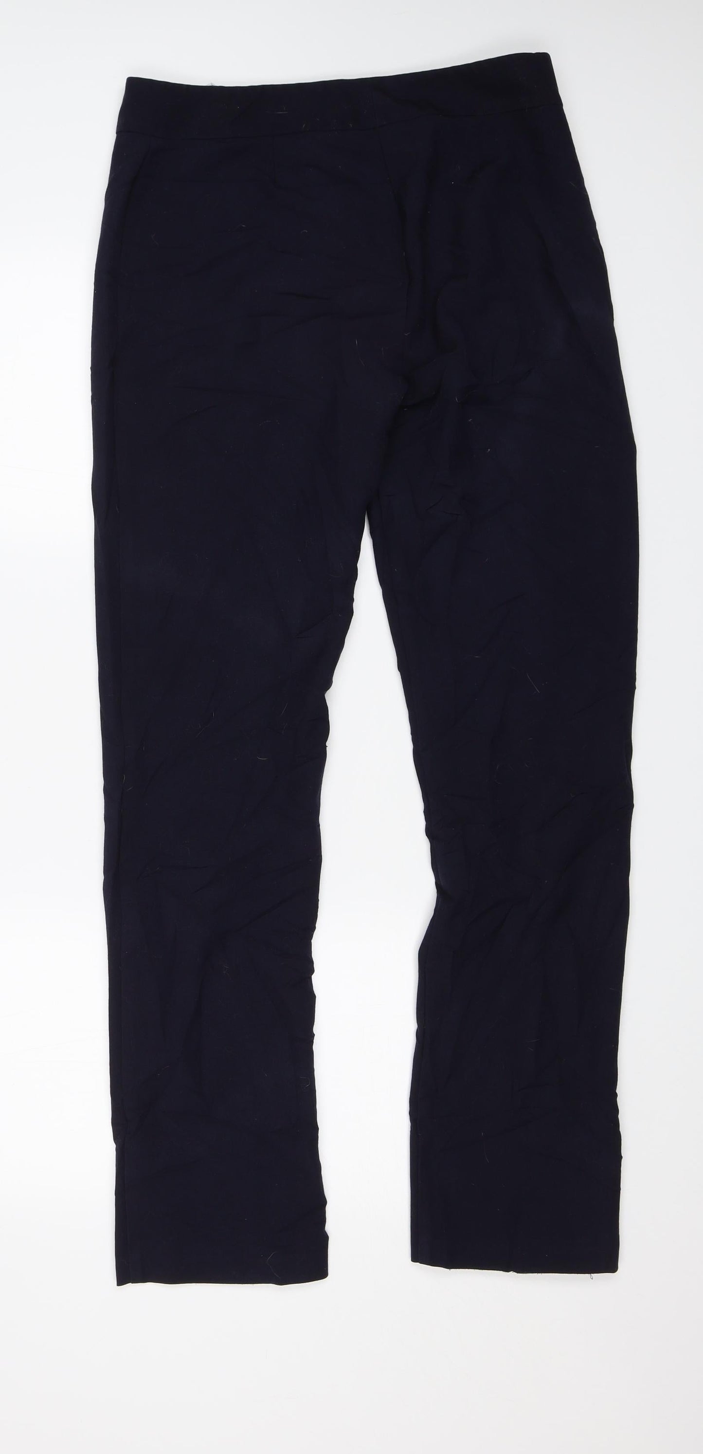 Womens UK Size 12 M&S Regular Fit Dress Pants Blue Trousers