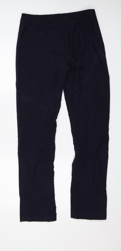 Womens UK Size 12 M&S Regular Fit Dress Pants Blue Trousers