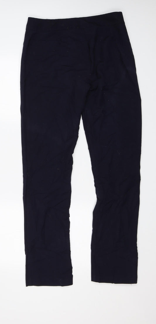 Womens UK Size 12 M&S Regular Fit Dress Pants Blue Trousers