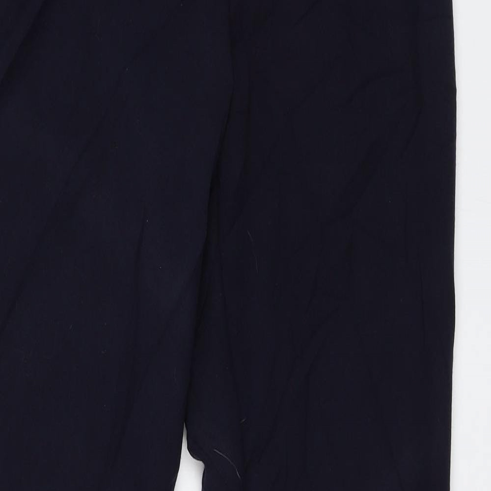 Womens UK Size 12 M&S Regular Fit Dress Pants Blue Trousers