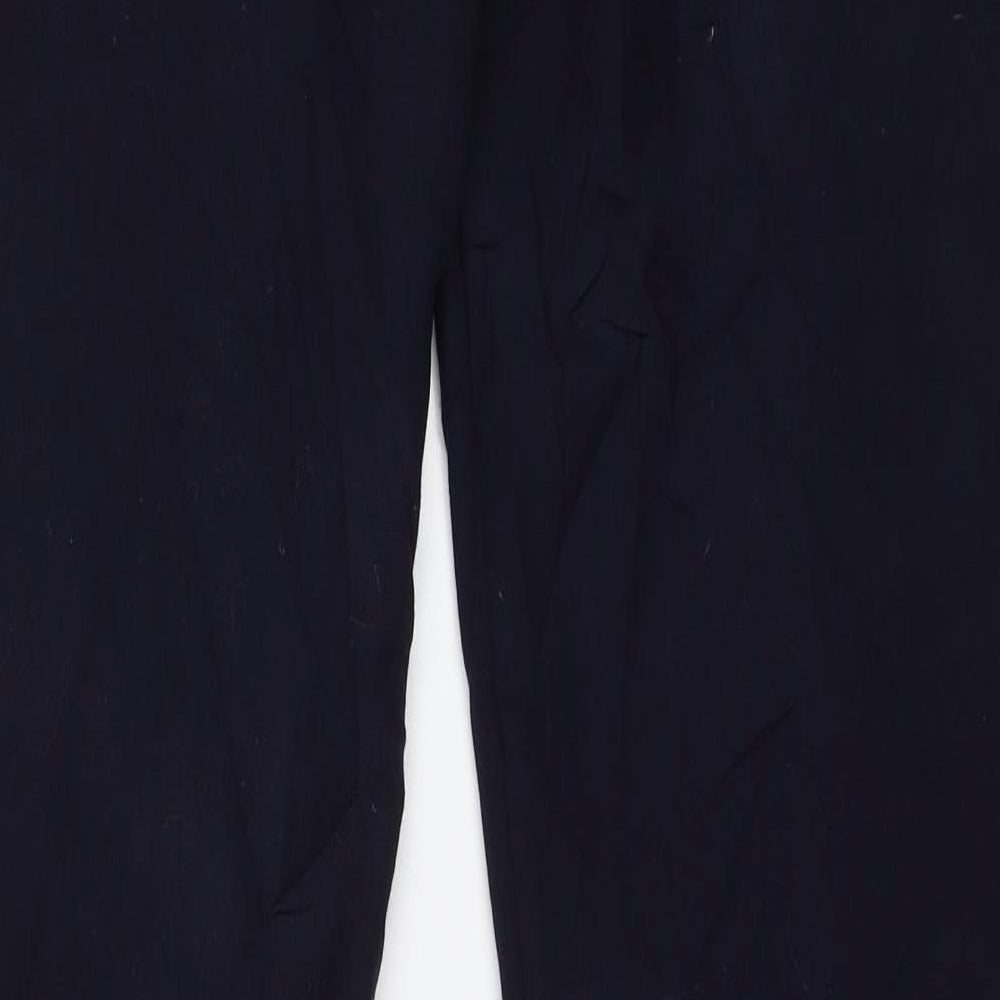 Womens UK Size 12 M&S Regular Fit Dress Pants Blue Trousers